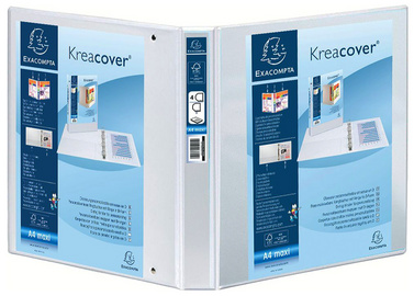 EXACOMPTA presentatie ringband A4 Maxi, 2D-ring mechaniek, wit, 38 mm