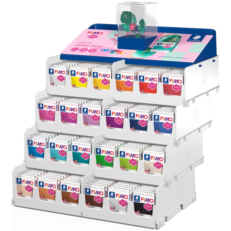 FIMO SOFT pâte à modeler, durcissable au four, assorties colorées, 288 blocs