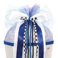 ROTH schooltasversiering Speed, wit/blauw/zwart, 230×500 mm