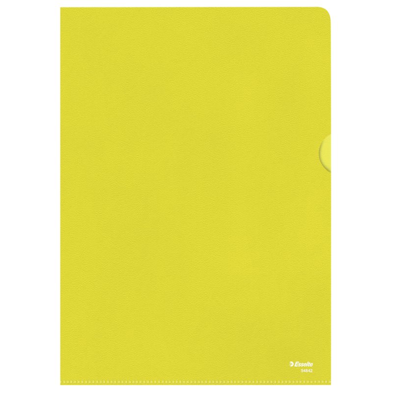 Esselte pochettes de documents Standard A4, PP jaune, 0,12 mm, 100 pièces