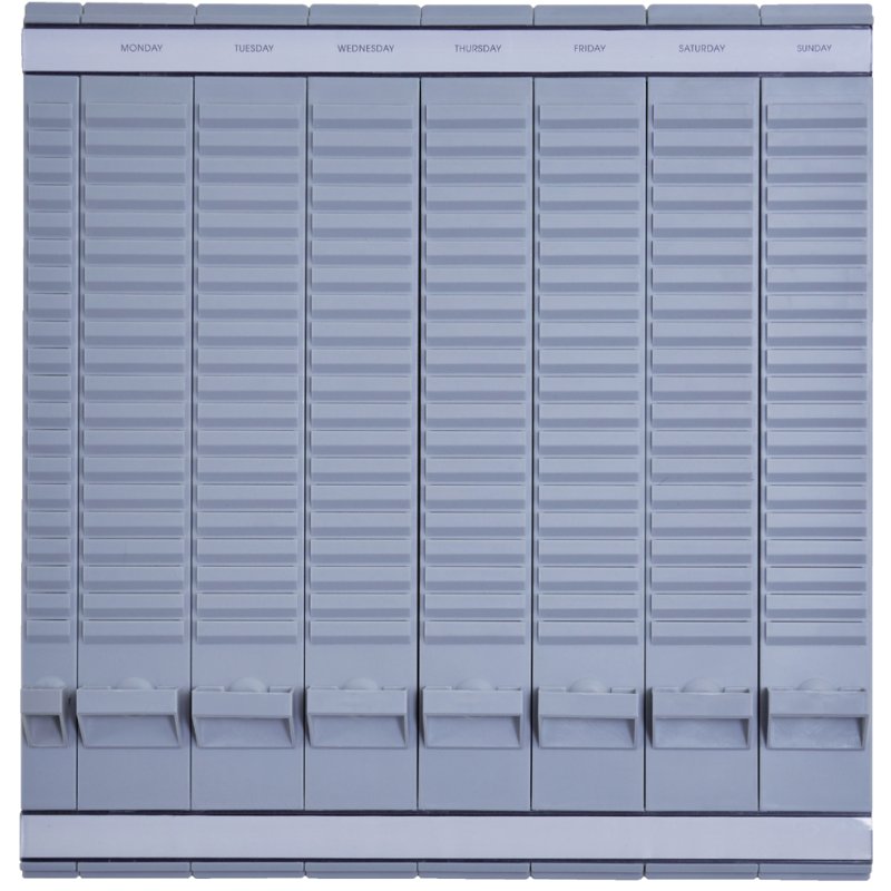 FRANKEN T-kaartentafel OfficePlaner, grijs, 490 × 473 mm, 20 planningsvelden