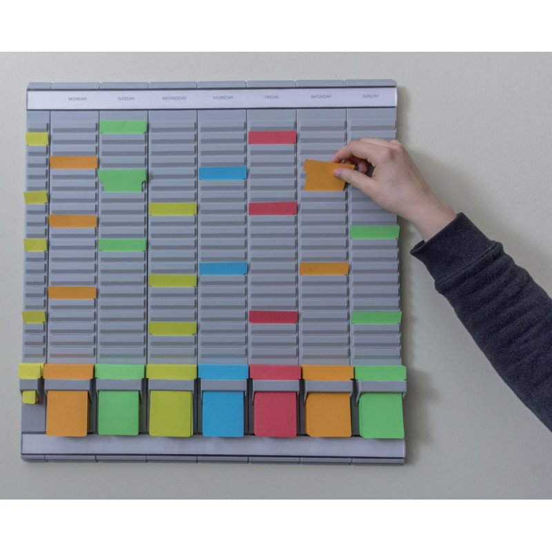 FRANKEN Tableau de planification OfficePlaner, gris, 490 × 473 mm, 20 champs de planification