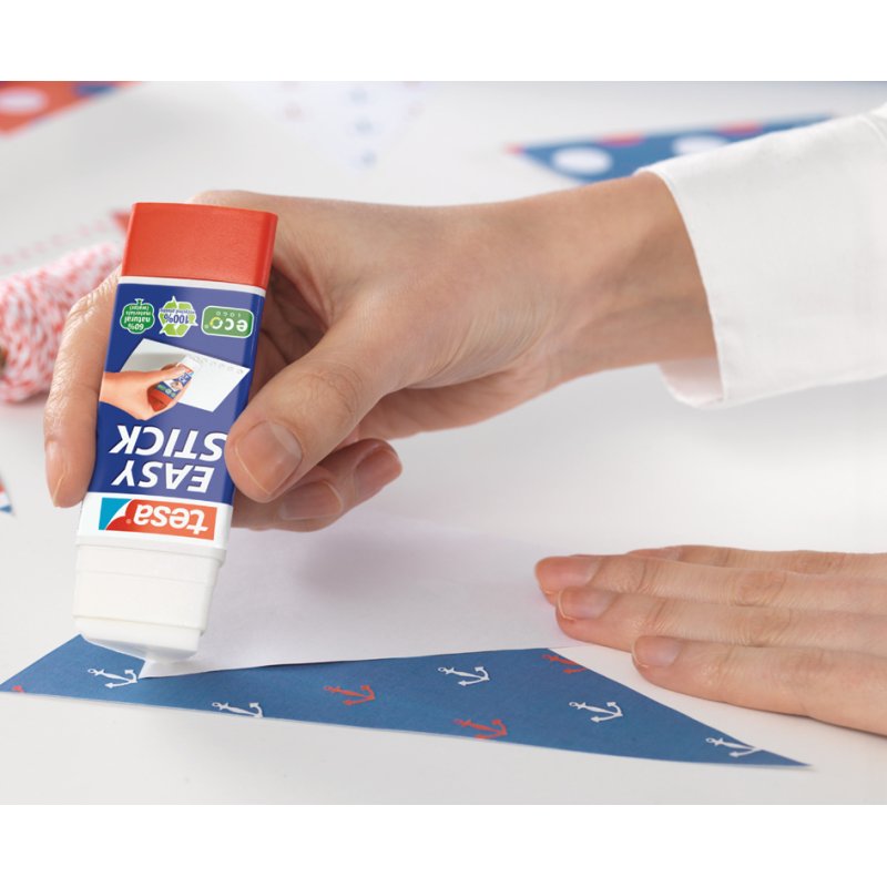 tesa ecoLogo Easy Stick glue stick, solvent-free, triangular, 12 g