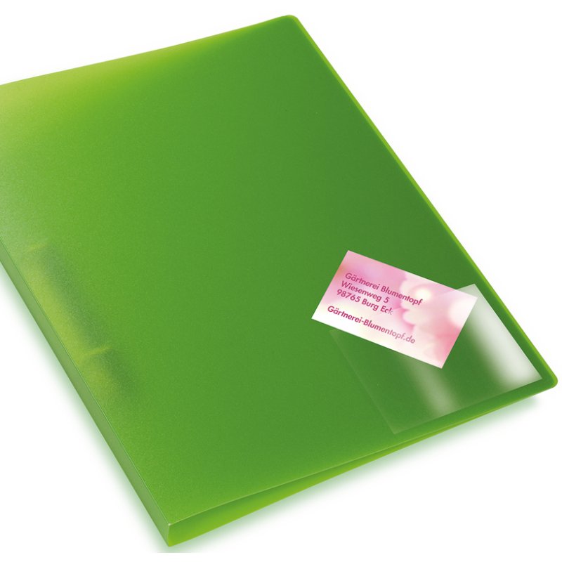 HERMA étuis pour cartes de visite auto-adhésifs, 95 × 60 mm, transparent, 24 pièces