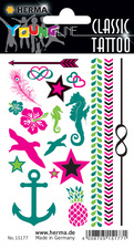 HERMA kleurtattoo Zomerse Kleuren, zelfklevend, waterbestendig, 1 vel