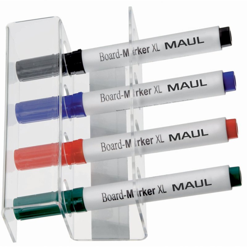 MAUL porte-stylos acrylique pour 4 stylos, transparent, magnétique