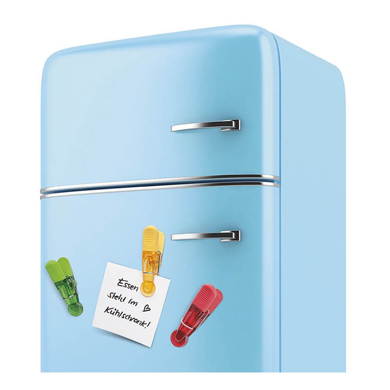 WEDO porte-notes magnétique GLOSSY, noir/transparent, lot de 4