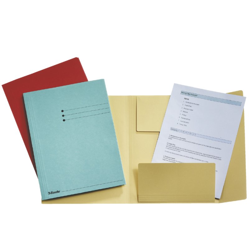 Esselte chemise de documents A4, carton 275 g/m², chamois, 50 pièces