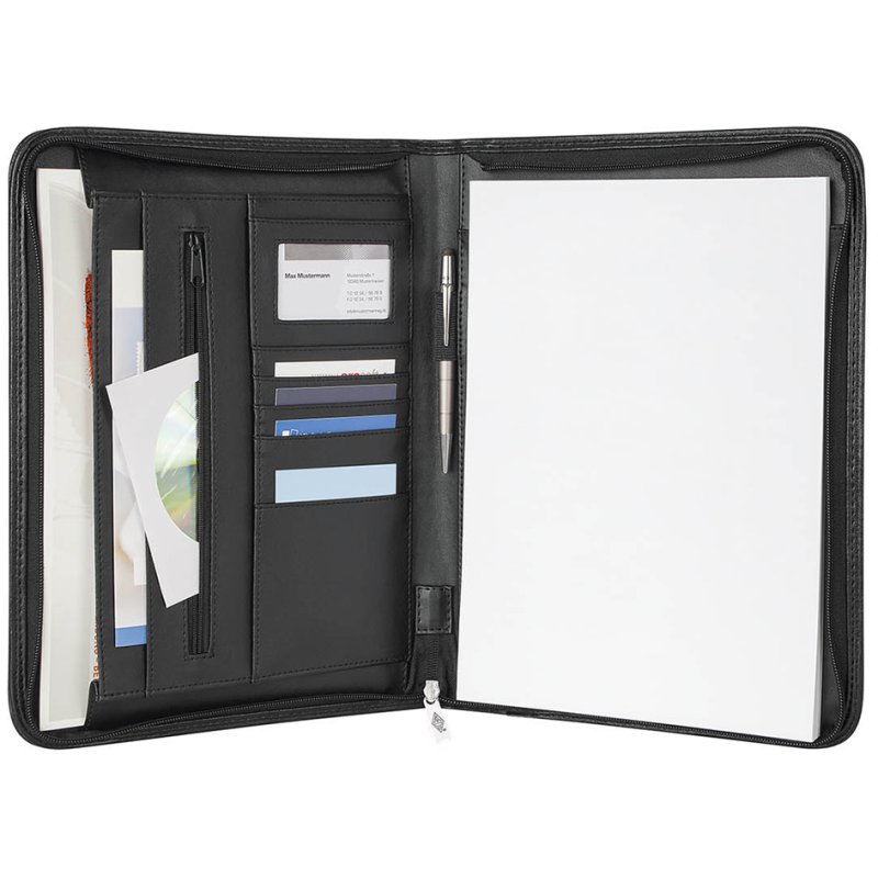 WEDO conference folder Elegance, A4, imitation leather, black