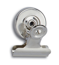 MAUL briefklemmer met sterke magneet, vernikkeld, 30 mm breed, 2 stuks