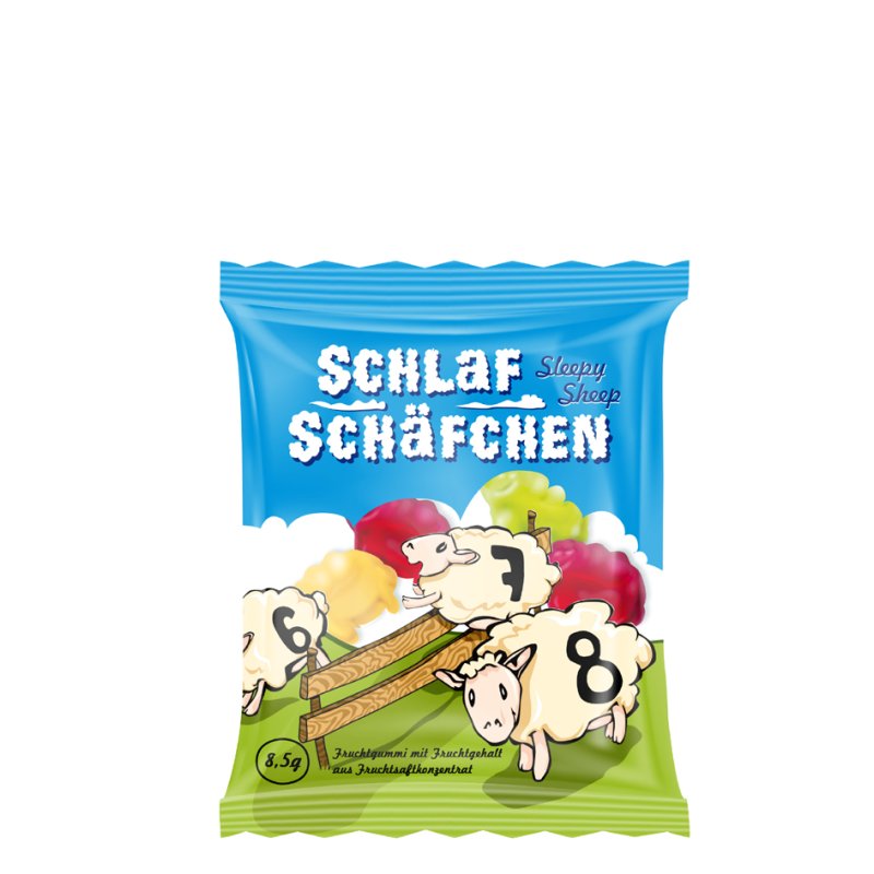 HELLMA bonbons gélifiés moutons, 10% jus de fruits, 100 mini sachets de 8,5 g