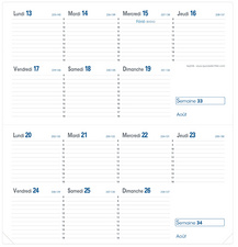 QUO VADIS agenda Sept-Bi, 88×170 mm, 1 week per pagina, zwart