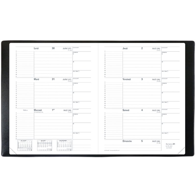QUO VADIS agenda Le Principal Impala 2026/2027, noir, 180 × 240 mm