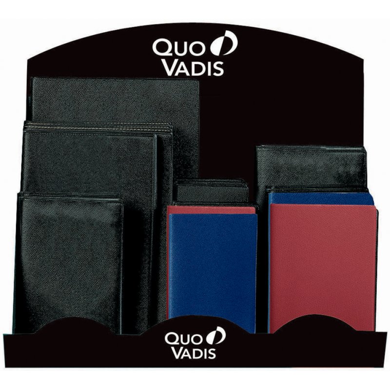 QUO VADIS support de présentation agendas Rentrée des classes, 450 × 260 × 410 mm, 45 pièces