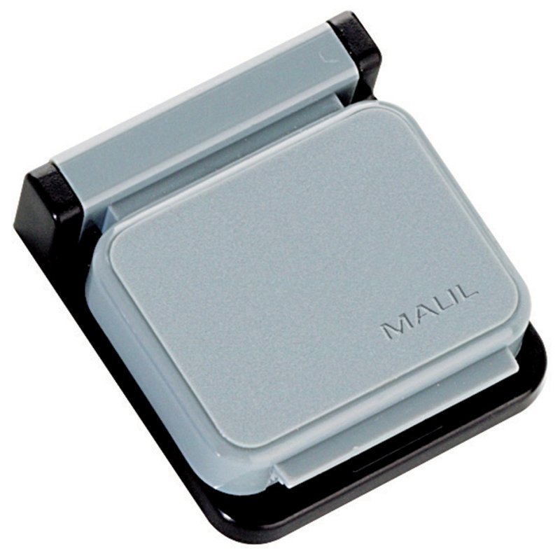MAUL magnetische clip S, grijs, zelfklevend, 10 stuks