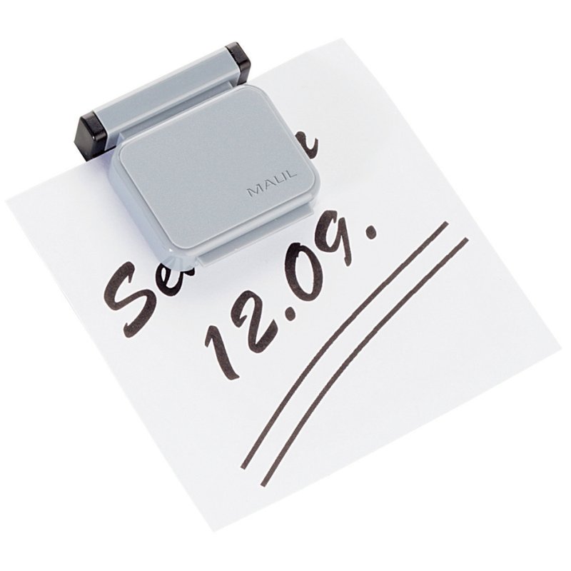 MAUL magnetische clip S, grijs, zelfklevend, 10 stuks