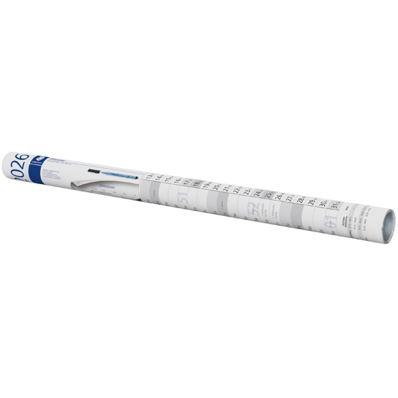 STAEDTLER planificateur annuel 2026, bleu/blanc, 594 × 841 mm, plastique, effaçable à sec