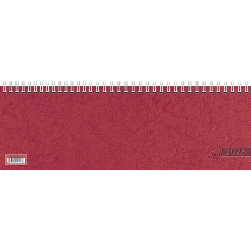 Glocken bureaukalender, rood, 100×297 mm, week per pagina