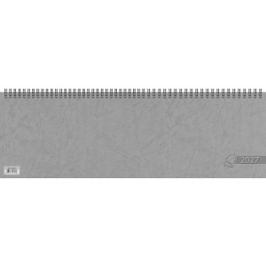 Glocken bureaukalender Querterminbuch 2027, 420×137 mm, grijs