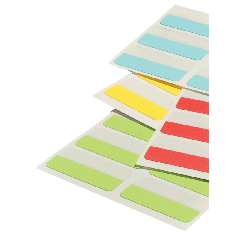 DURABLE zelfklevende tabs, 40 mm, gekleurde markeerstrips, 48 stuks