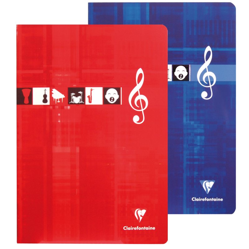 Clairefontaine bloc de musique, portée/quadrillé, 240×320 mm, 48 pages