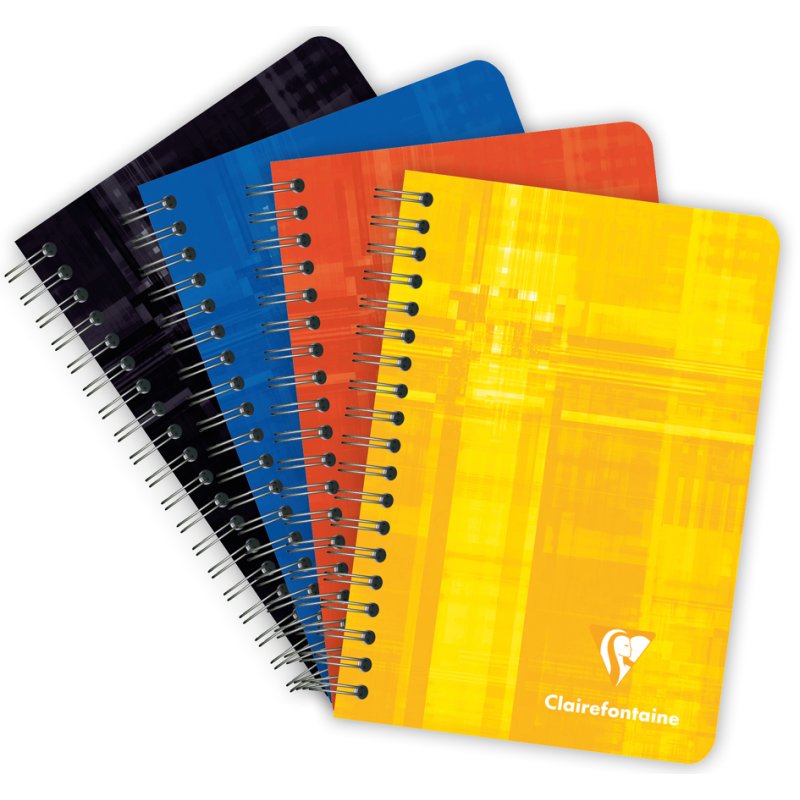 Clairefontaine cahier à spirales A6 quadrillé, double spirale, 90 feuilles