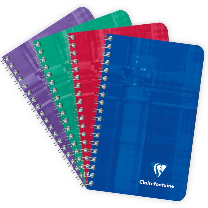 Clairefontaine cahier à spirales A6 quadrillé, double spirale, 90 feuilles