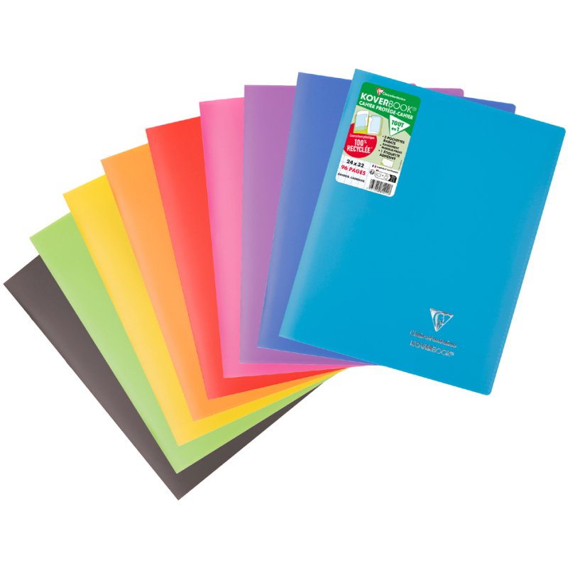 Clairefontaine cahier couverture plastique, 240×320 mm, quadrillé, jaune