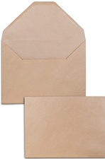 GPV enveloppen C6, 114 × 162 mm, gumstrip, lichtbruin, 500 stuks