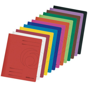 Herlitz snelhechtermappen A4, geel, manillakarton