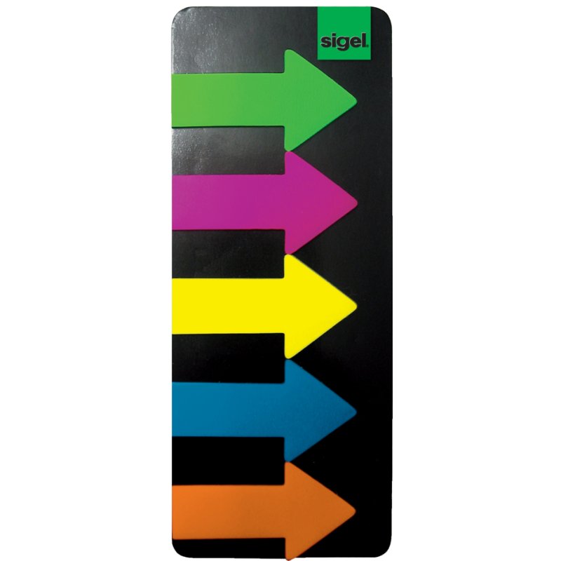Sigel marque-pages Big Arrow, forme de flèche, 45×25 mm, 125 pièces