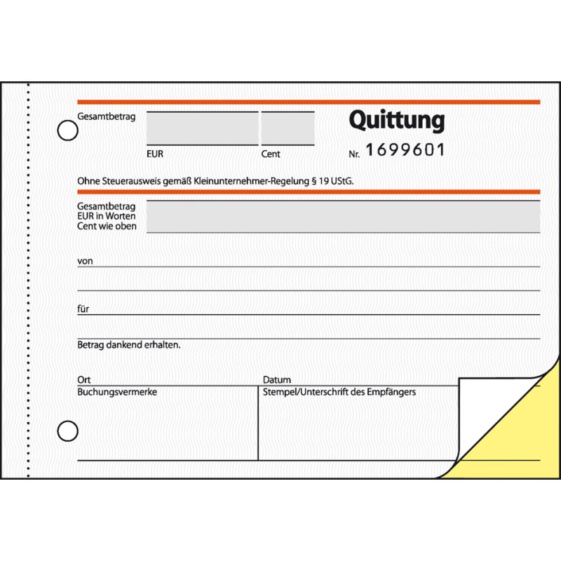 sigel form book Accounts SD130, white, A5, self-copying, 2 x 30 sheets