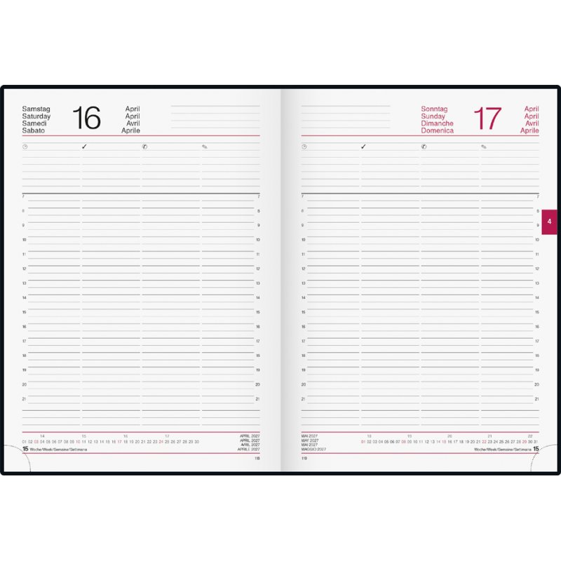 rido idé agenda 'Conform Balacron', 2026, noir