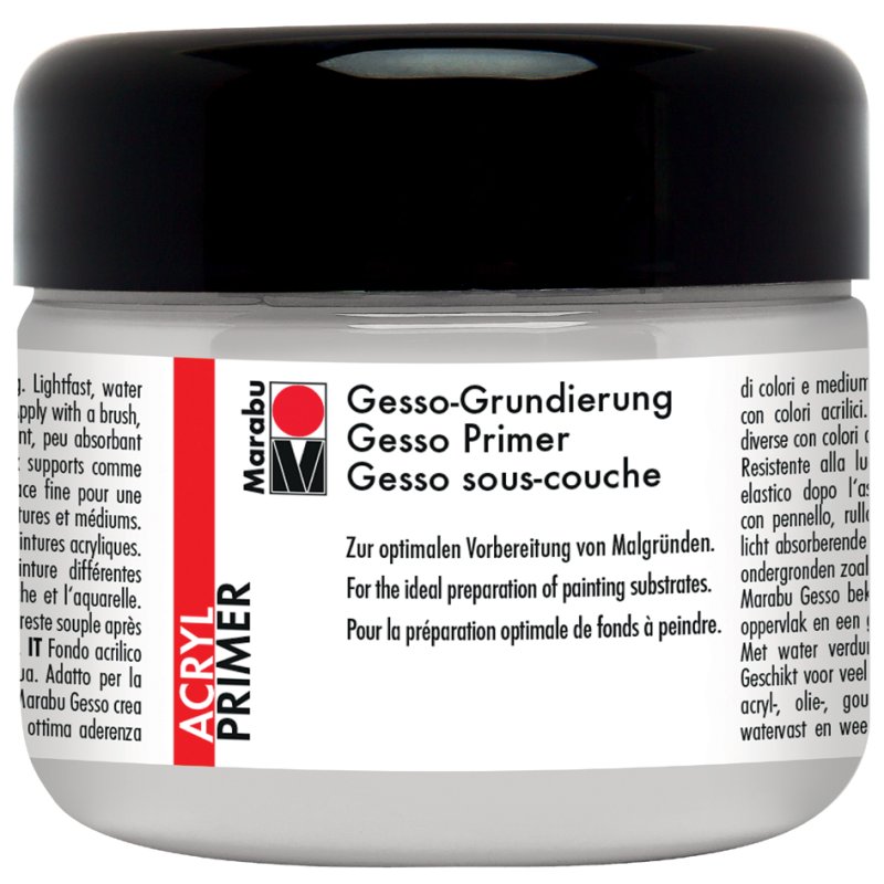 Marabu acryl gesso primer, wit, 225 ml