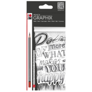 Marabu potloden GRAPHIX, verschillende haardheden, set van 12