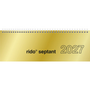 Rido Idé Bureaukalender Septan, goudglans, 305×105 mm
