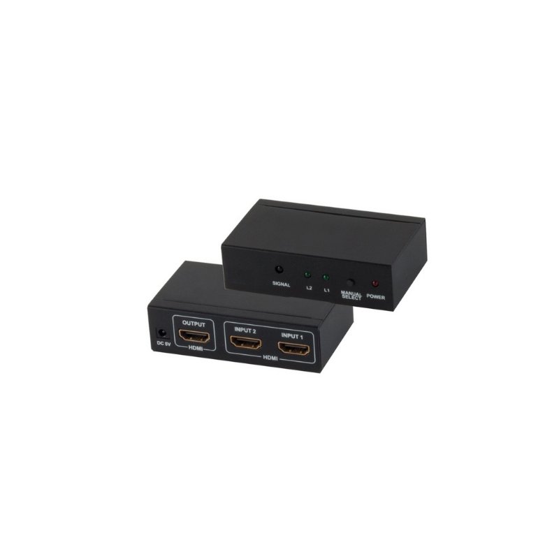 shiverpeaks Professional HDMI switch, black, 2 inputs, 4K2K, with remote control