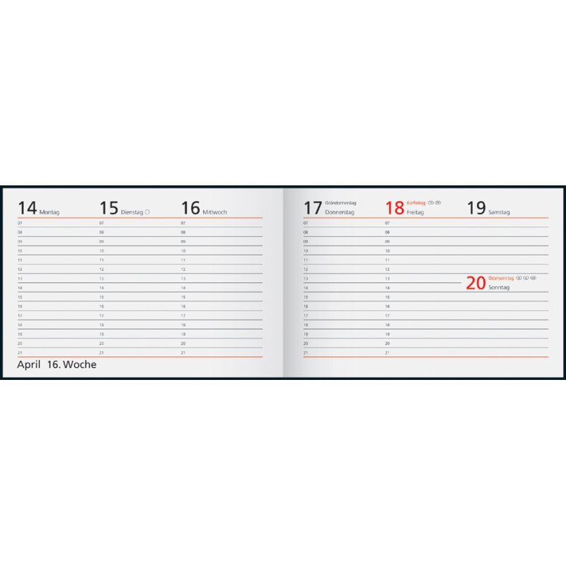 rido idé Agenda de poche Septim Reflection, gris, 152×102 mm