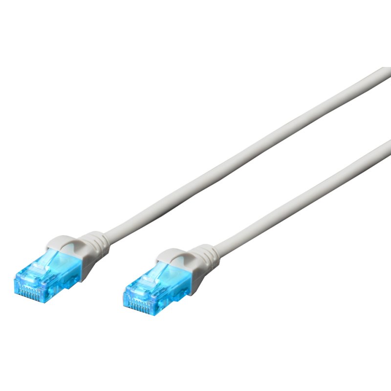 DIGITUS câble de brassage Cat. 5e UTP, gris, 7 mètres