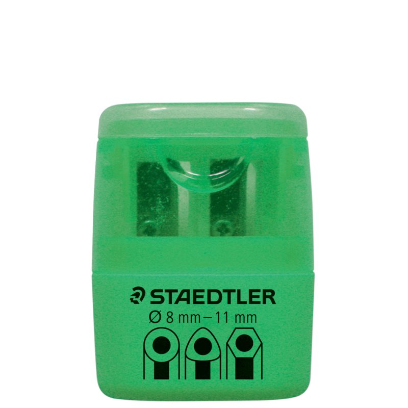 STAEDTLER taille-crayon double, vert néon, diamètre 8-11 mm