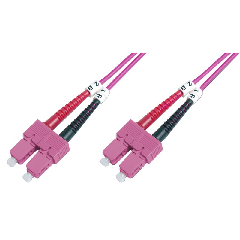 DIGITUS câble de raccordement fibre optique SC-duplex vers SC-duplex, OM4, 3,0 m