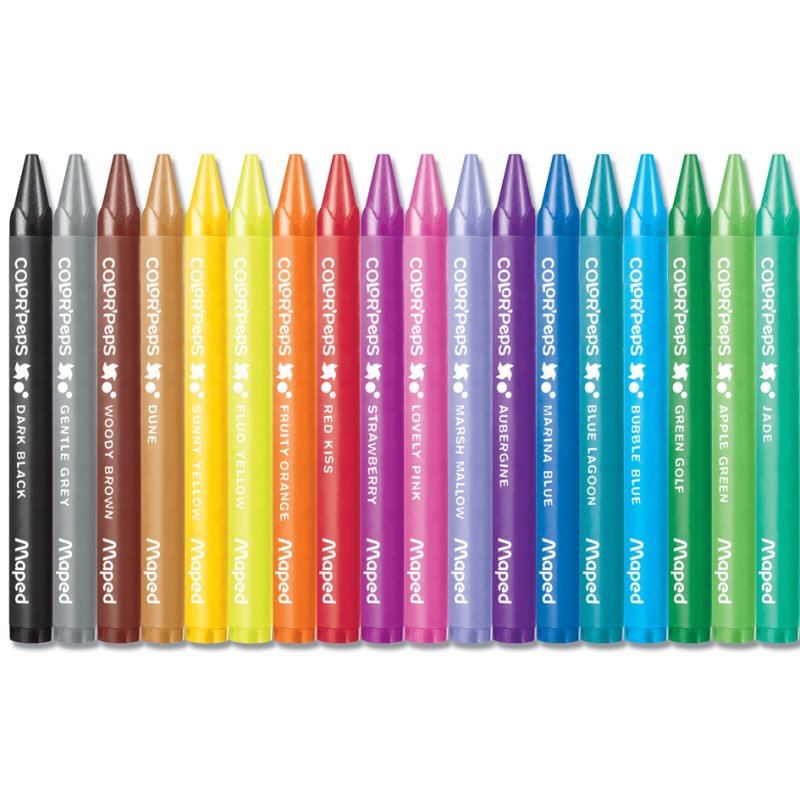 Maped crayons de couleur en cire, triangulaires, assortis, 24 pièces