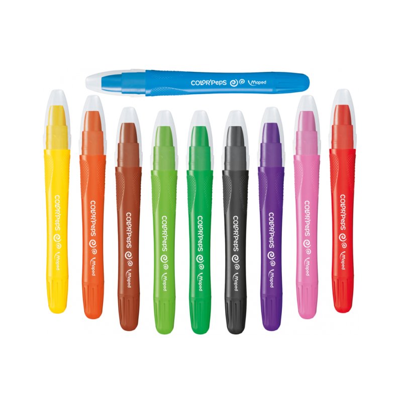 Maped crayons gel de couleur COLOR'PEPS GEL, 10 pièces, étui plastique