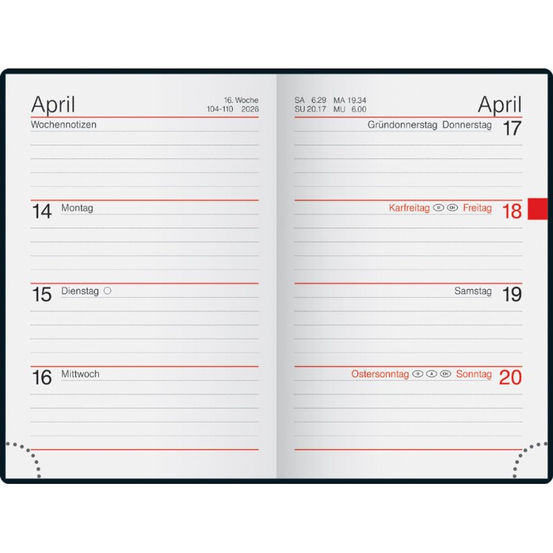 rido idé agenda de poche partner/Industrie, noir, 72×112 mm, 2027