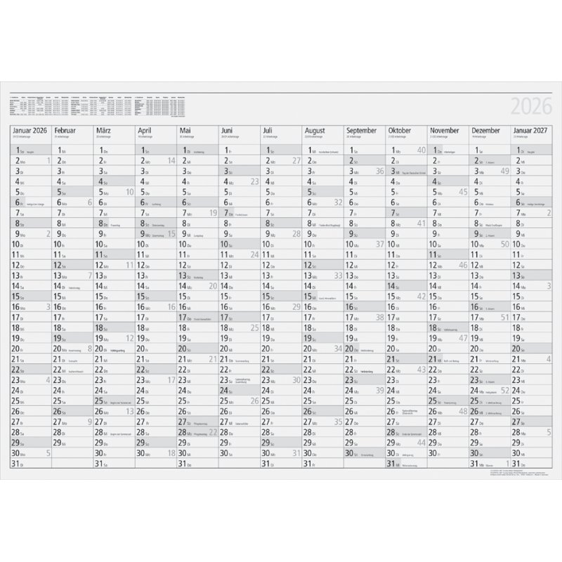 rido idé wall calendar young, 860×610 mm, 13 months