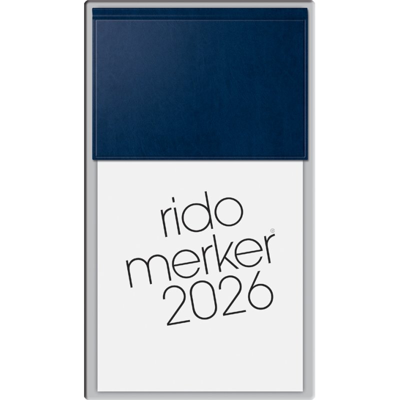 rido idé Bureaukalender Merker, donkerblauw, 108×201 mm