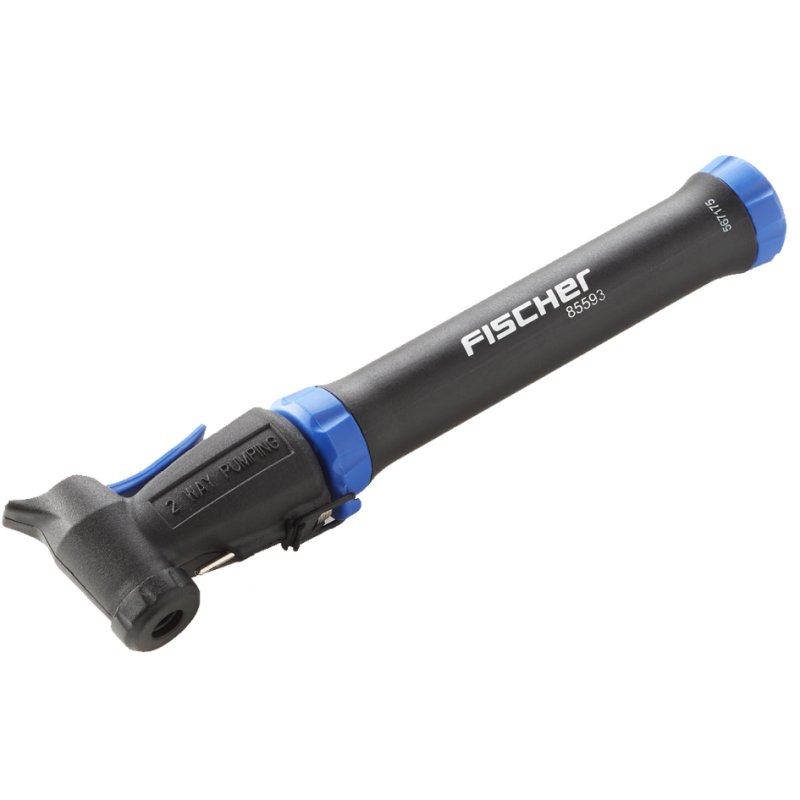 FISCHER mini pompe à vélo, tous types de valves, fonction double-hub, 200 mm