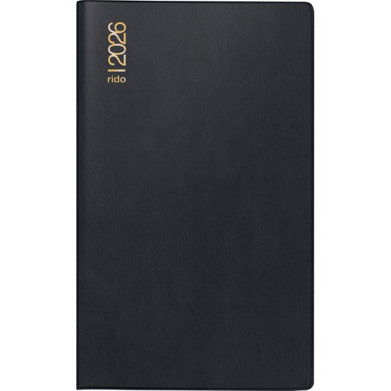 rido idé Taschenkalender M-Planner 2027, zwart, 87×153 mm