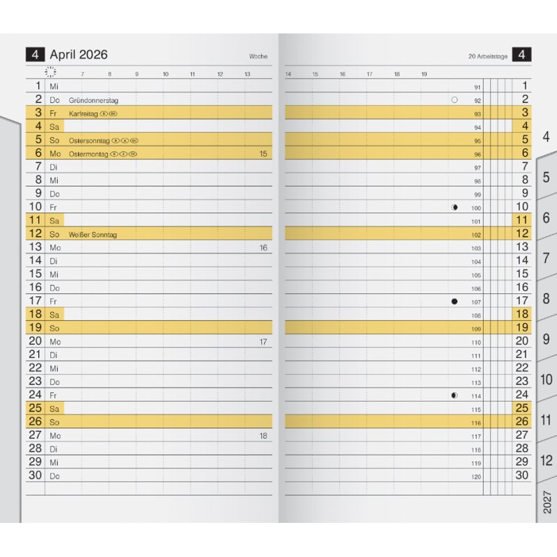 rido idé kalenderinvulling M-Planner, 87 x 153 mm, 32 vel
