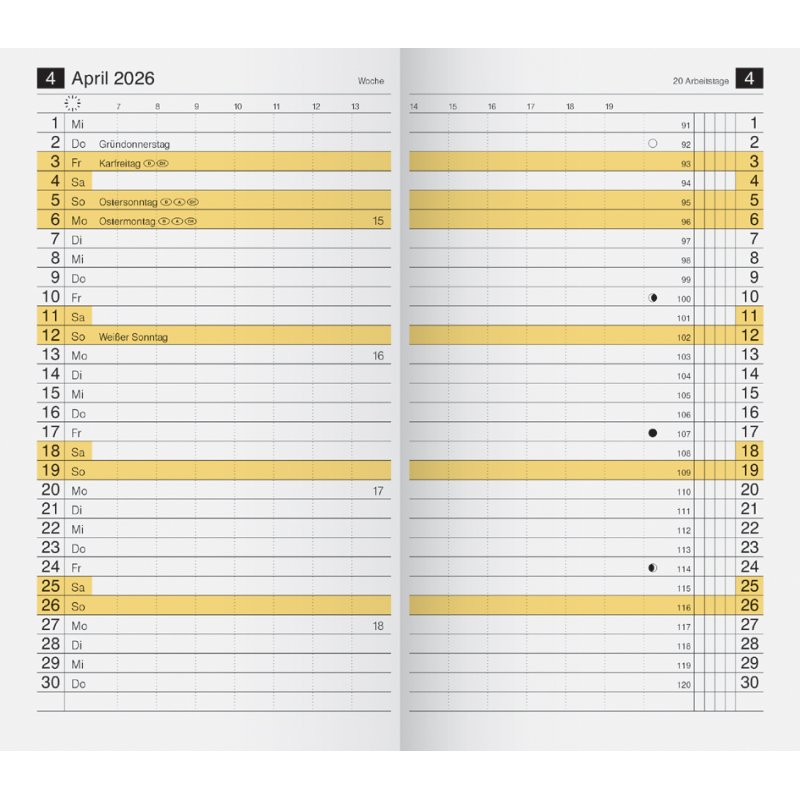 rido idé kalenderinvulling M-Planner, 87 x 153 mm, 32 vel